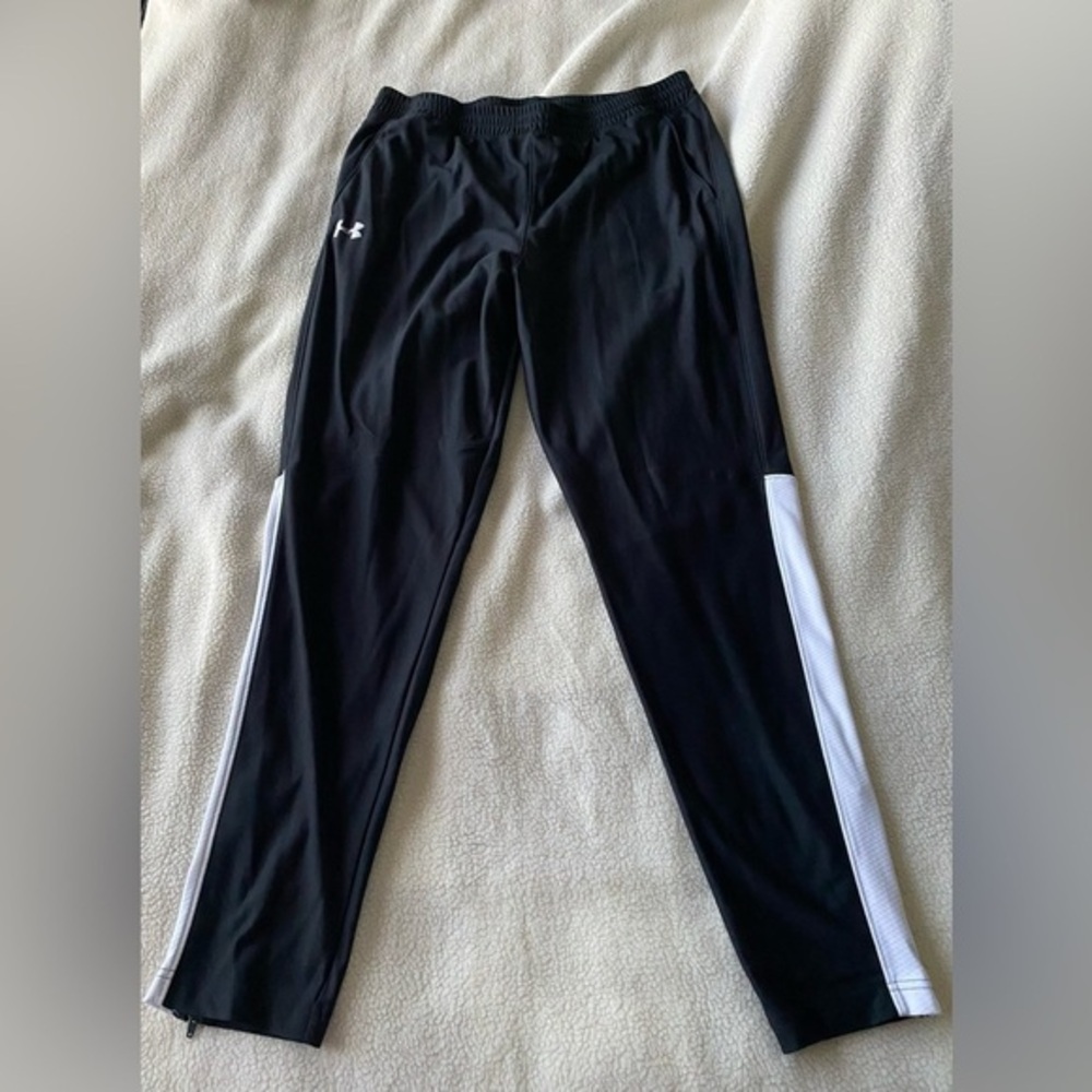 UA Under Armour Track Pants Mens Size XL Fitted Side Pockets and  Zip At Ankle​​